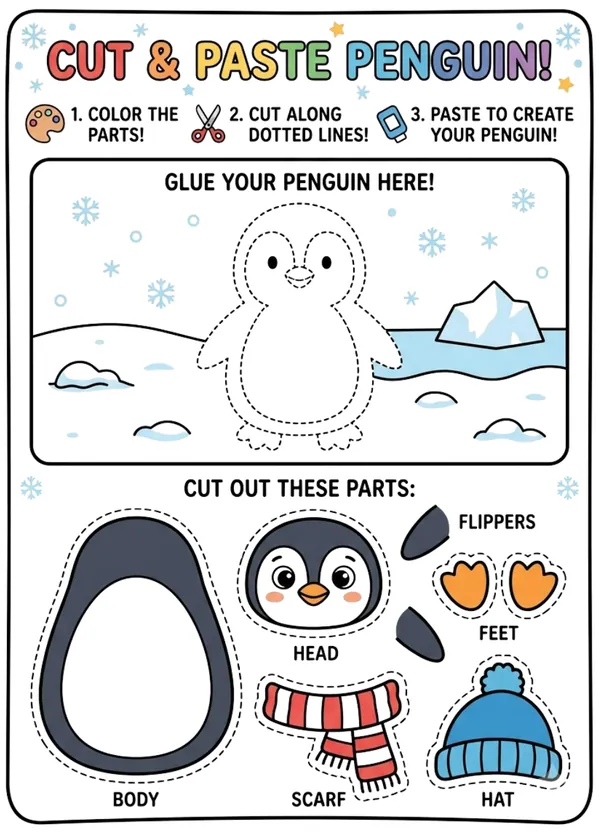 Cut and Paste Penguin