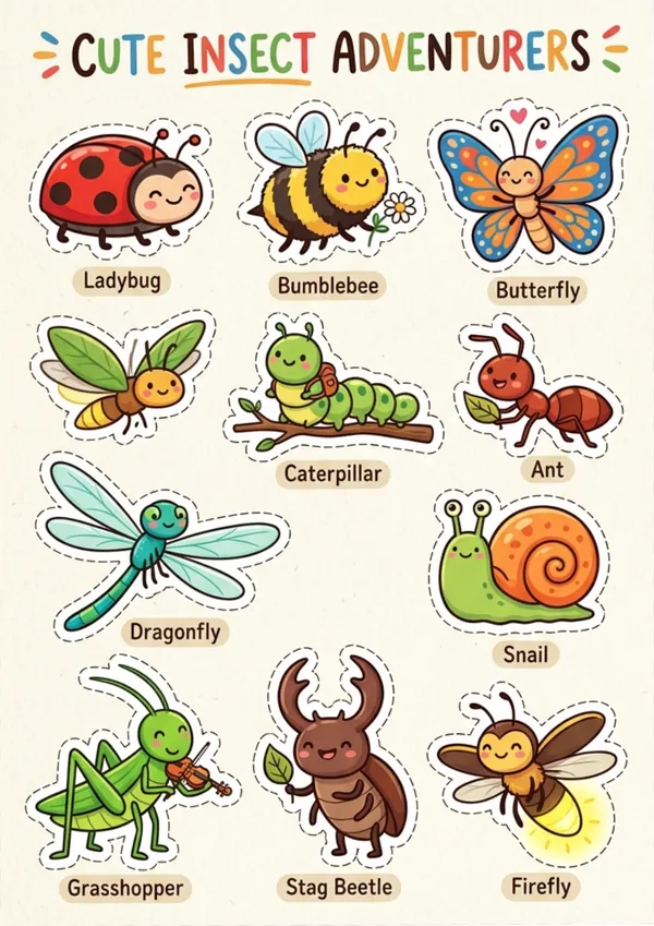 Cute insect adventurers