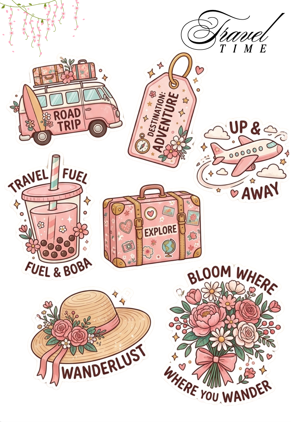 Destination Adventure Sticker sheet