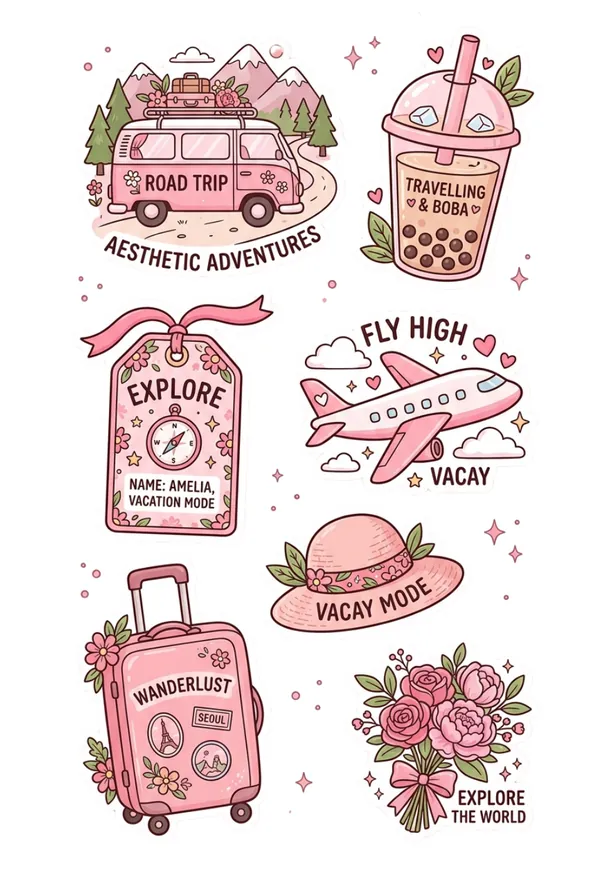 Explore the World Travel Stickers