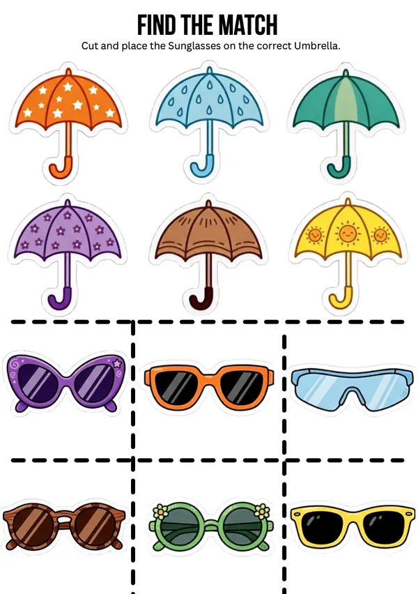 Find the Match Sunglasses and Umbrella 1