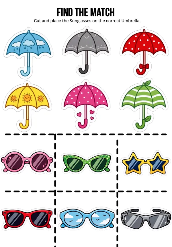 Find the Match Sunglasses and Umbrella  2