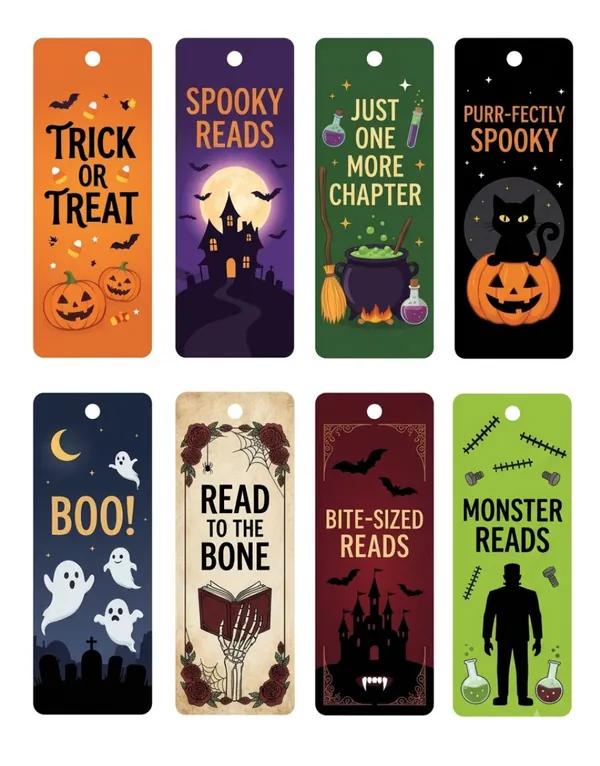 halloween theme bookmarks