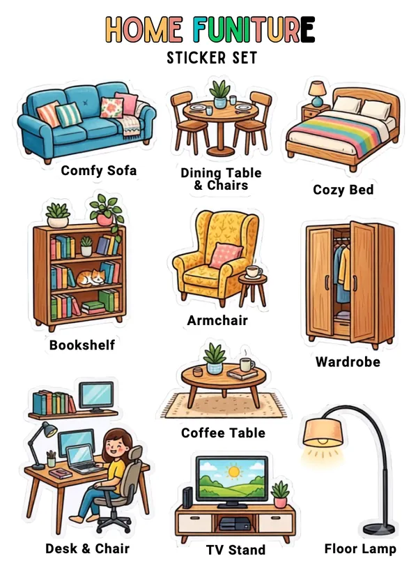 Home Furniture sticker set