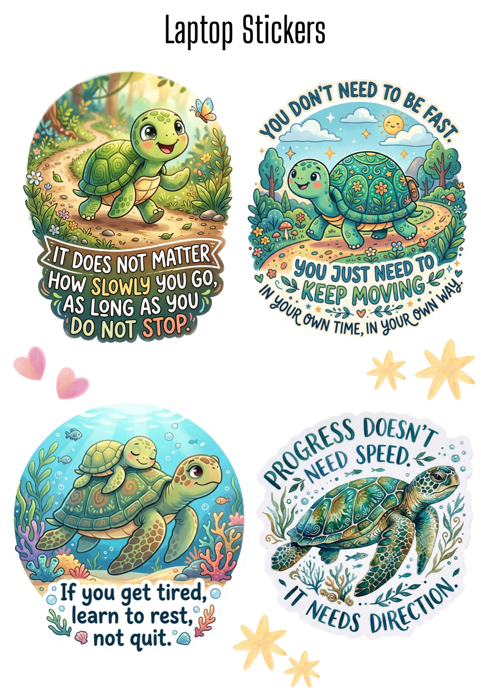 Just keep moving Laptop Stickers