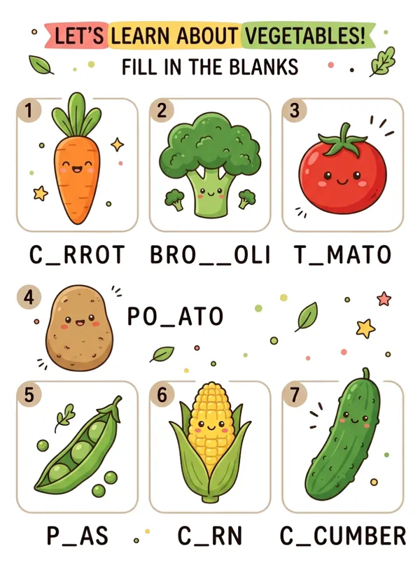 Lets learn about vegetables