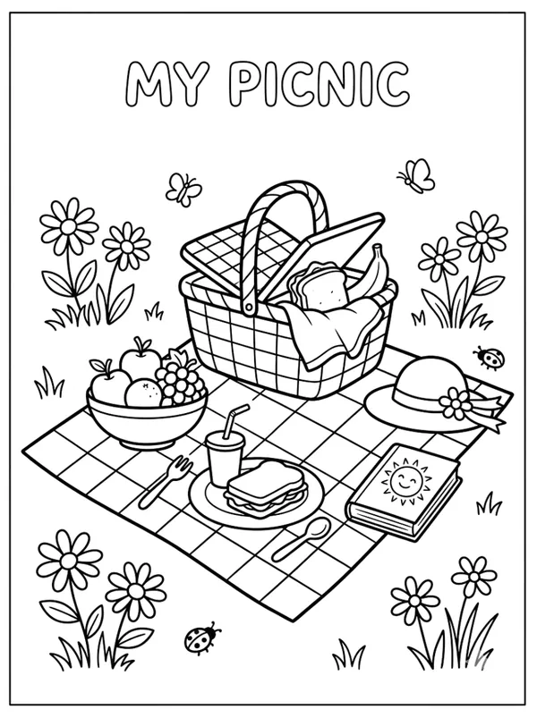 My Picnic Coloring sheet