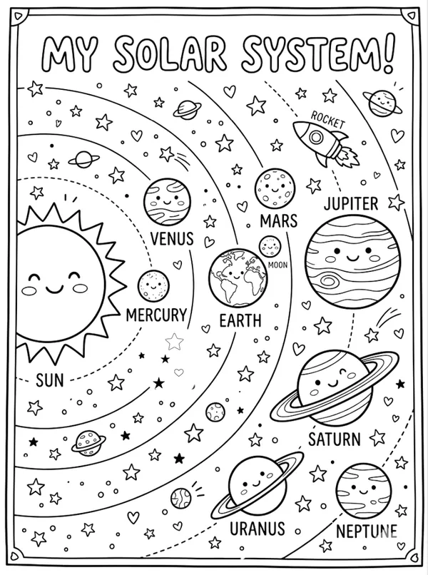 My solar system coloring sheet