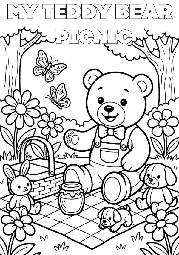 My Teddy Bear Picnic Coloring Sheet