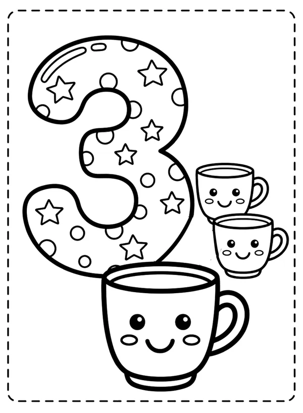 Number 3 coloring page