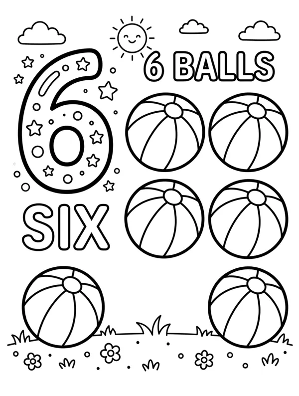 Number 6 coloring page