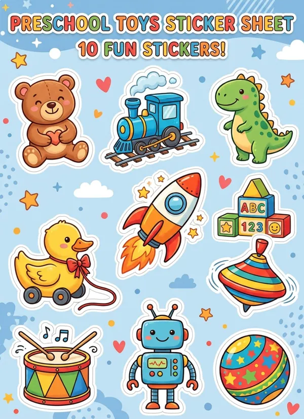 Preschool toys Sticker sheet