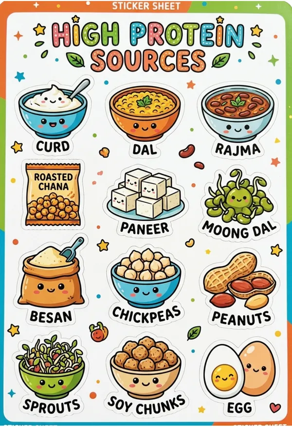 vegetarian high protien sticker sheet