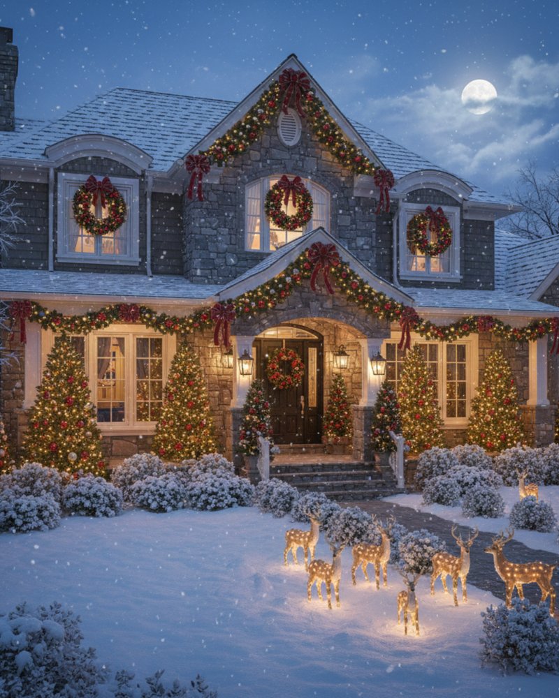 Beautiful Home on Christmas