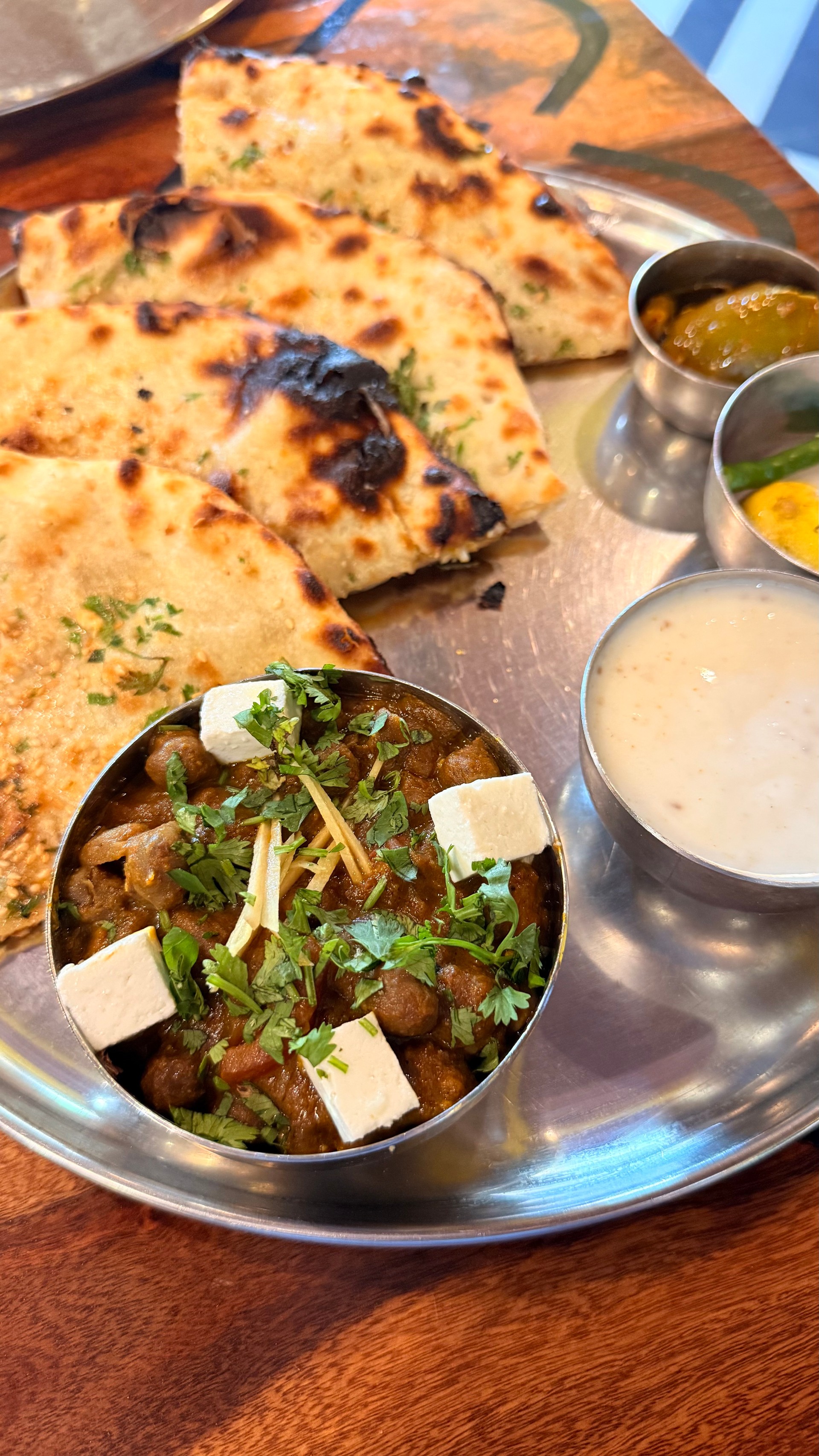 Amritsari kulcha with Pindi chole