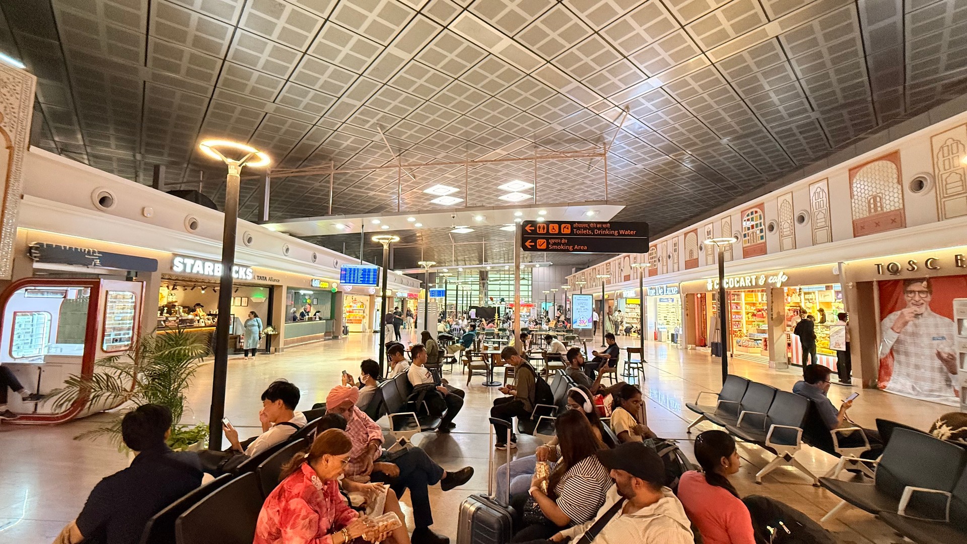 Terminal 2 Jaipur Airport waiting